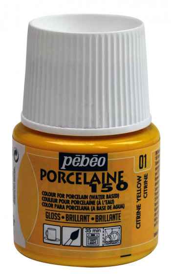 Pebeo Ceramic Paint - Light Yellow, 45 ml